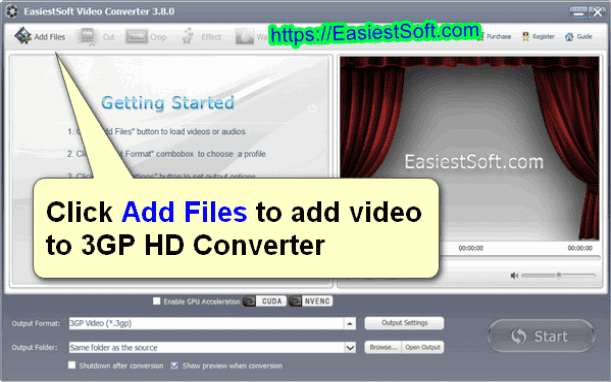 Add Video to 3gp to HD Video Converter