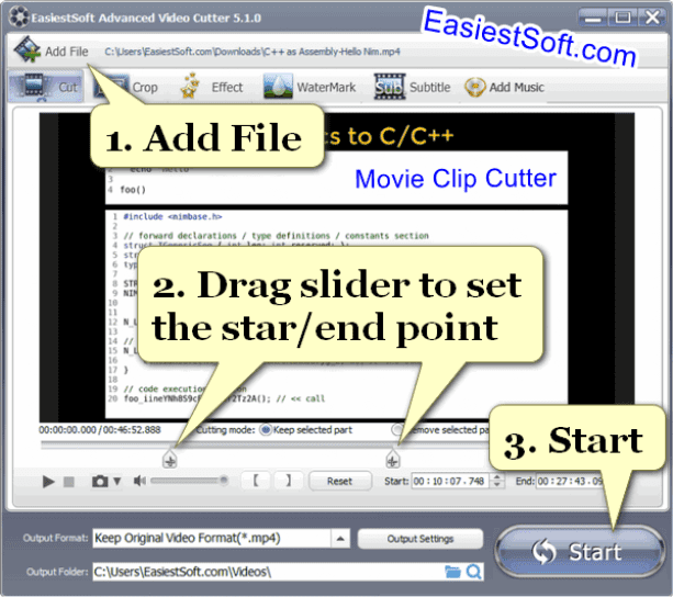 How to cutting Movie Clips