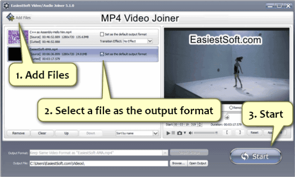 Easy MP4 file Editor Joiner in Windows