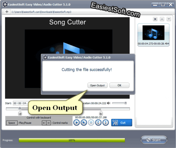 Check Output song clip