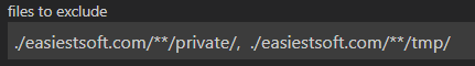 VS Code search files to be exclude