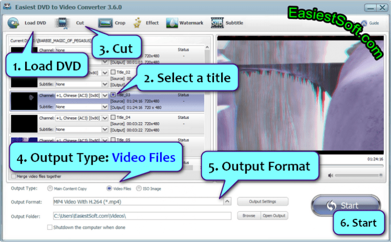 How to Cut DVD video Clip using Easiest DVD to Video Converter for Windows 10
