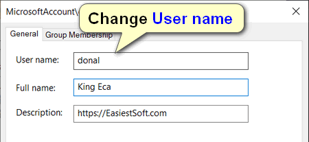 netplwiz change User name for C Users folder
